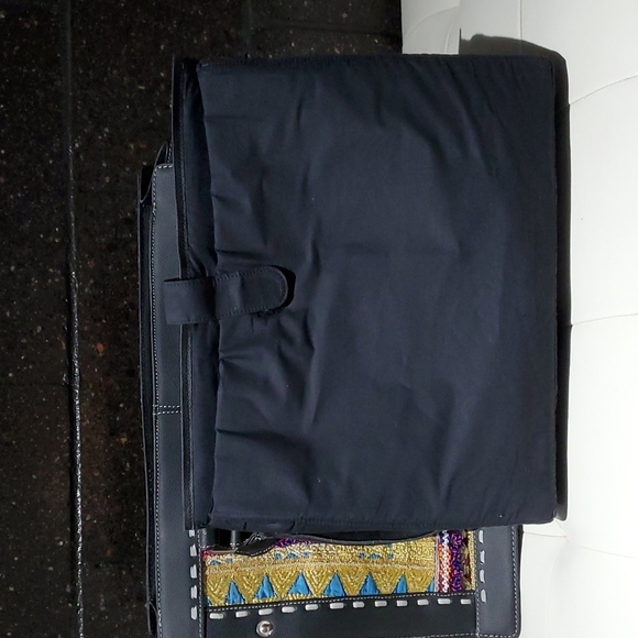 VINTAGE-ADDICTION LARGE  ARTISAN AFGHANISTAN DESIGN TOTE BAG BLACK - Picture 15 of 16